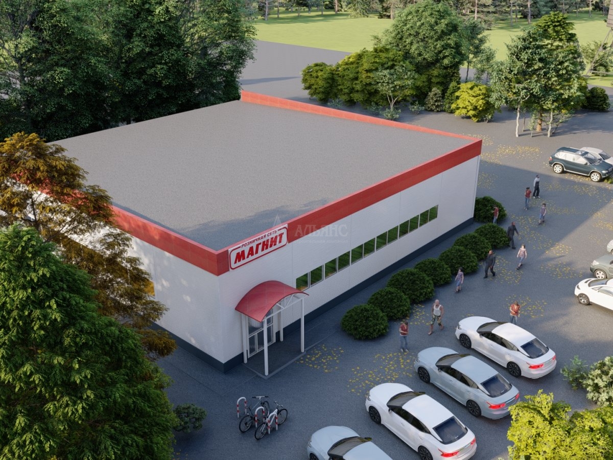 3D визуализация Магазин "Магнит" из сэндвич-панелей - фото 6