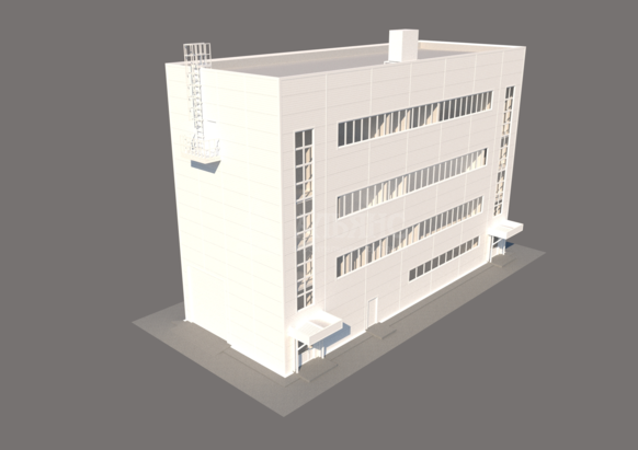 3D визуализация Административно-бытовой комплекс из сэндвич-панелей - фото 9