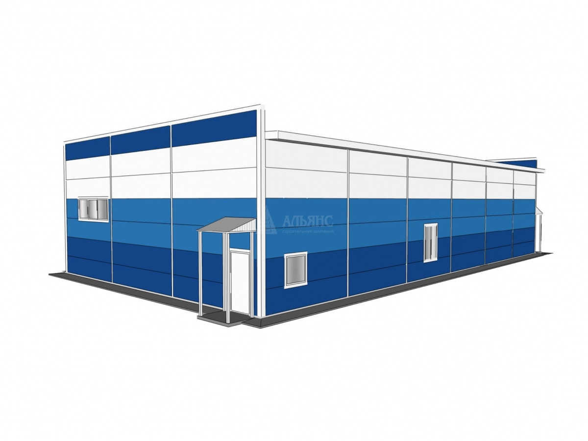 3D визуализация Магазин из сэндвич-панелей - фото 13