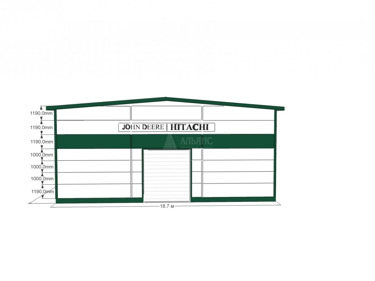 3D визуализация СТО из сэндвич-панелей - фото 9