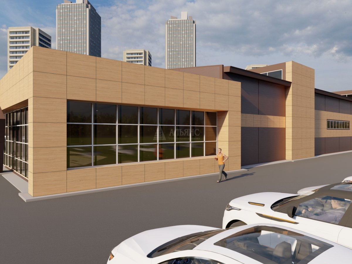 3D визуализация Здание спортивного назначения из сэндвич-панелей - фото 2