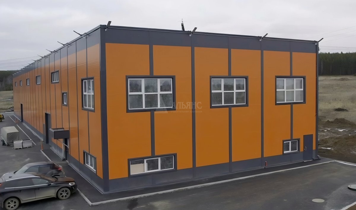 3D визуализация Склад с АБК из сэндвич-панелей  - фото 1