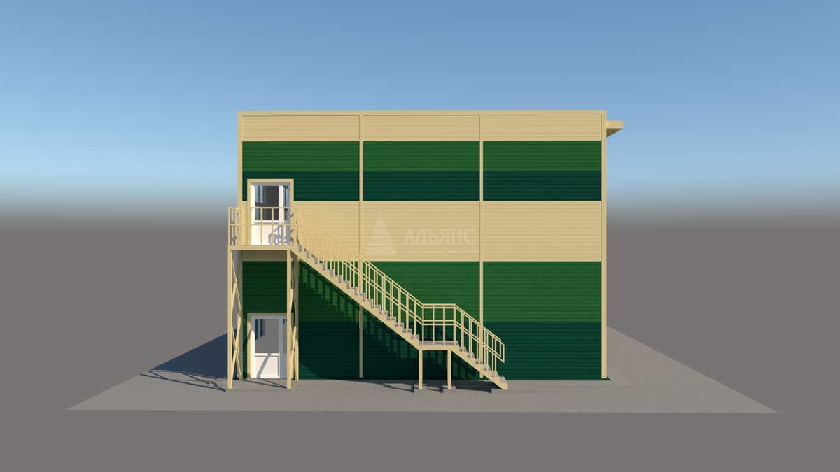 3D визуализация Офис из сэндвич-панелей - фото 8
