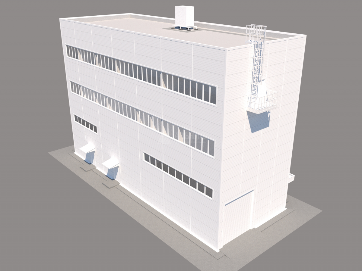 3D визуализация Административно-бытовой комплекс из сэндвич-панелей - фото 12