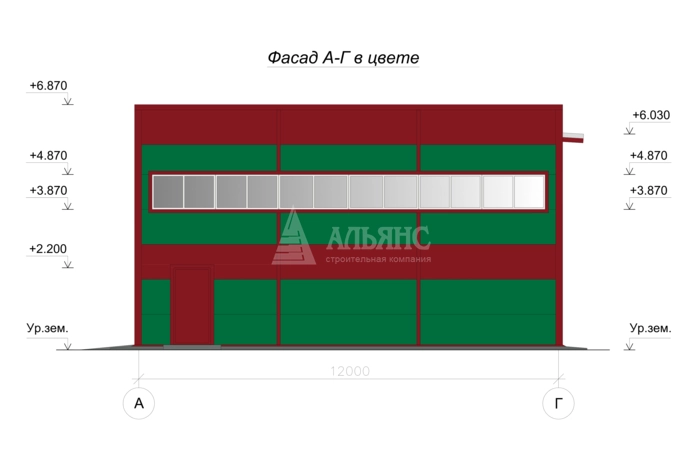 Планировка Склад из сэндвич-панелей -  фото 4